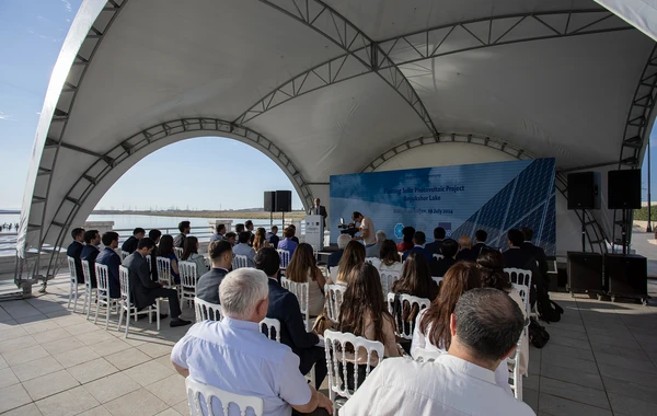 Böyükşor gölü üzərində 100 kVt gücündə pilot günəş enerjisi qurğusu istismara verilib - FOTO