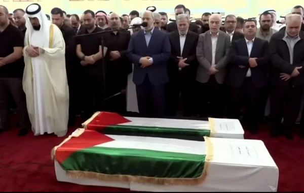 İsmayıl Haniyənin Dohadakı yas mərasimindən İLK GÖRÜNTÜLƏR - FOTO
