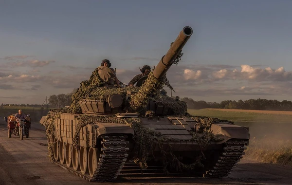 Kursk vilayətində Ukrayna ordusunun vurulan tankları - VİDEO