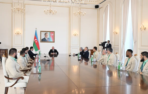 Prezident Paris Yay Olimpiya Oyunlarında medal qazanmış Azərbaycan idmançılarını və onların məşqçilərini qəbul edib - YENİLƏNİB - FOTO