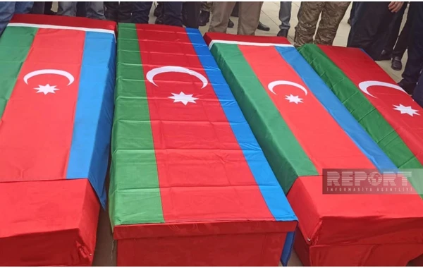 Abşeronda Birinci Qarabağ müharibəsinin dörd şəhidi ilə vida mərasimi keçirilir - FOTO