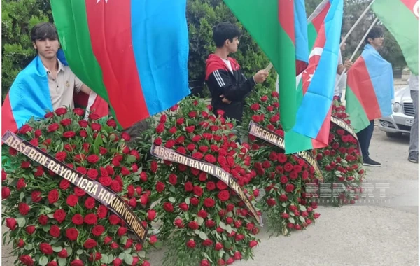 Abşeronda Birinci Qarabağ müharibəsinin dörd şəhidi ilə vida mərasimi keçirilir - FOTO