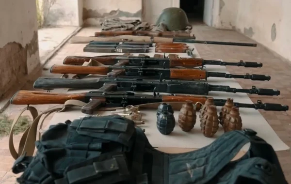 İşğaldan azad olunmuş torpaqlarda xeyli sayda silah-sursat aşkar olunub - FOTO