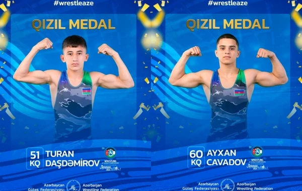 Два азербайджанских борца завоевали золотые медали чемпионата мира U-17