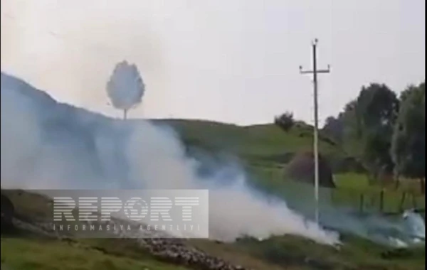 Xoşbulaq kəndinə ildırım düşüb, elektrik xətti sıradan çıxıb - FOTO