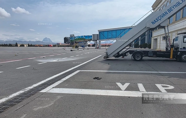 Последствия атаки иранских дронов на аэропорт Нахчывана - ФОТОРЕПОРТАЖ
