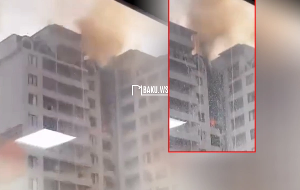 Bakının Nəsimi rayonunda binada yanğın başlayıb