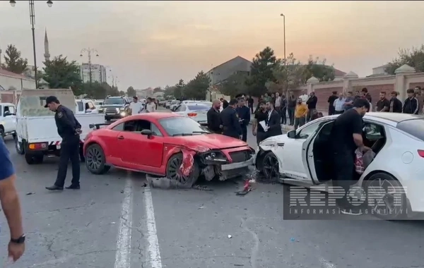 Naxçıvanda zəncirvari yol qəzası olub, xəsarət alanlar var