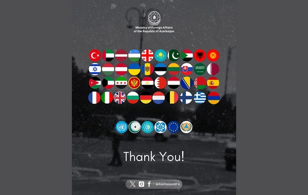 МИД выразил благодарность странам, поддержавшим Азербайджан после атаки дронов Ирана на Нахчыван