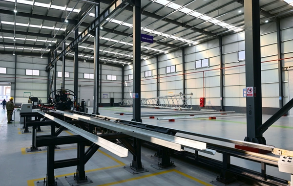 İlham Əliyev Ağdamda metal elektrik dirəklərinin istehsalı müəssisəsinin açılışında iştirak edib