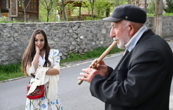 Leyla Əliyeva və Arzu Əliyeva Şəkidə tarixi-memarlıq abidələrinin bərpadan sonra açılışında iştirak ediblər