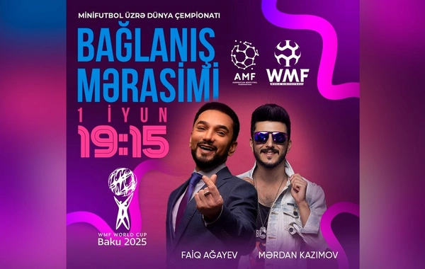Milli Gimnastika Arenasında minifutbol üzrə dünya çempionatının bağlanış mərasimi keçiriləcək