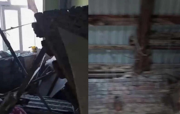 Mənzilin tavanı çökdü - Xəsarət alanlar var