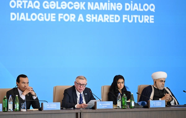 İlham Əliyev VII Ümumdünya Mədəniyyətlərarası Dialoq Forumunun açılışında çıxış edib