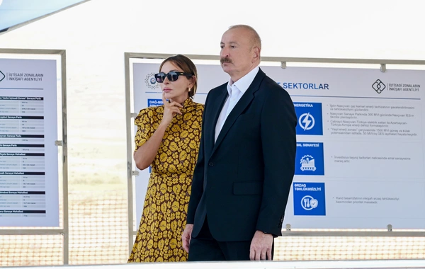 Prezident İlham Əliyev Naxçıvan Sənaye Parkının təməlini qoyub