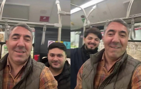 Əməkdar artist Xankəndidə avtobusdan istifadə etdi