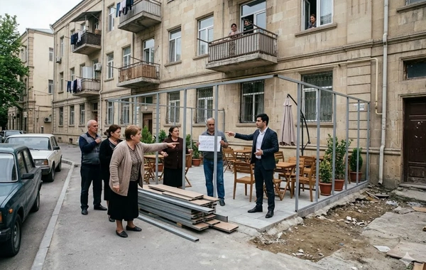 Obyekt sahibi ilə sakinlər arasında terras davası