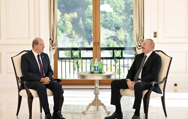 Ilham Aliyev met with the President of TRNC in Gabala