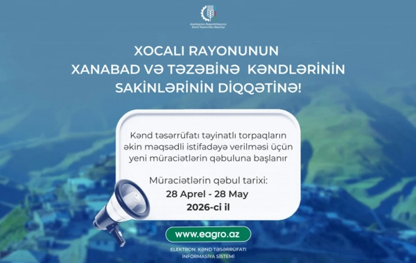 Xanabad və Təzəbinədə torpaqların əkin məqsədli istifadəsi üçün müraciətlərin qəbulu başlayır