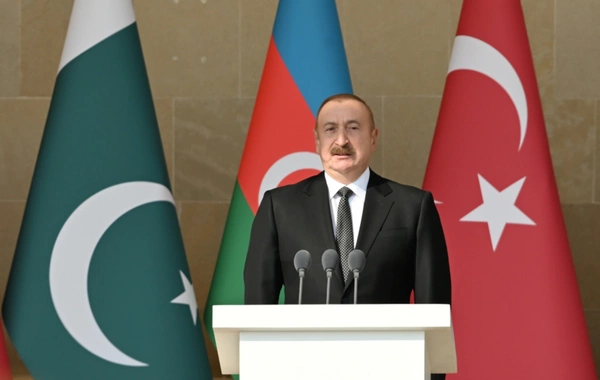 President Ilham Aliyev made a publication regarding the military parade