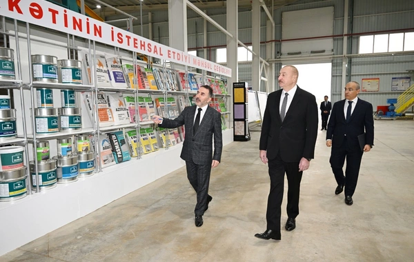 Prezident İlham Əliyev "AZWOOL" mineral daş yunu zavodunun açılışında iştirak edib