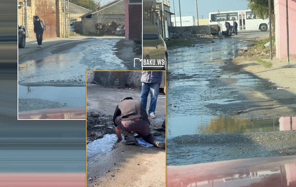 Bakıda boru partladı, içməli su yolboyu axır