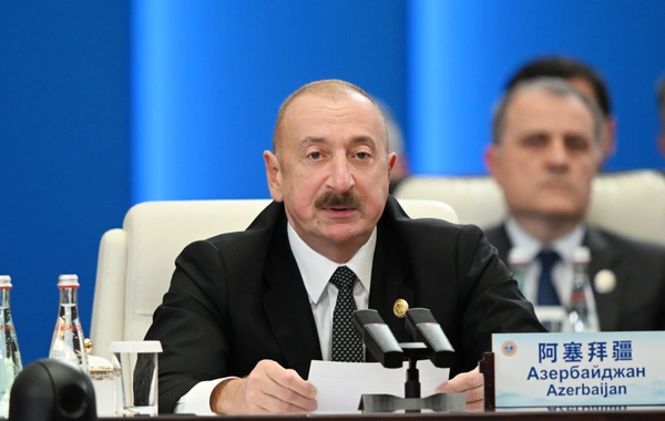 İlham Əliyev Çinin Tiencin şəhərində "ŞƏT plyus" formatında görüşdə çıxış edib