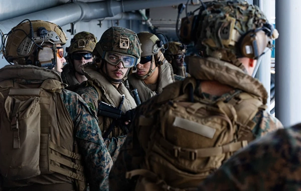 A ship with thousands of American Marines has arrived in the Middle East