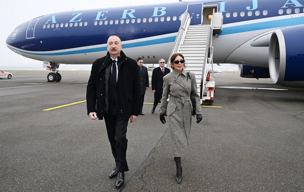 Prezident və xanımı Davos Forumunda iştirak etmək üçün İsveçrəyə səfərə gəlib