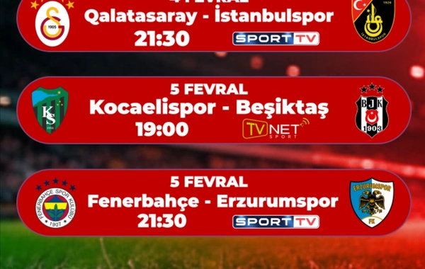 Qalatasaray, Fənərbağça və Beşiktaşın oyunları TVNET-də canlı yayımlanacaq