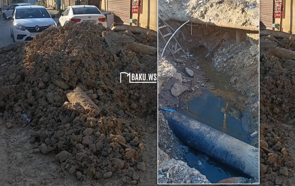Küçədə qazılan iri quyu təhlükə yaratdı - ADSEA-dan açıqlama