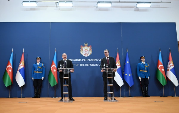 Ильхам Алиев и Александар Вучич выступили с заявлениями для прессы