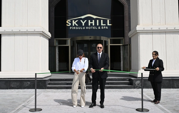İlham Əliyev Şamaxıda Pirqulu Park hotelinin açılışını edib