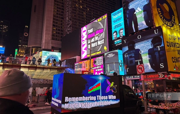 Nyu-Yorkun "Times" meydanında Zəfər Günü ilə bağlı məlumatlandırma aksiyası keçirilir