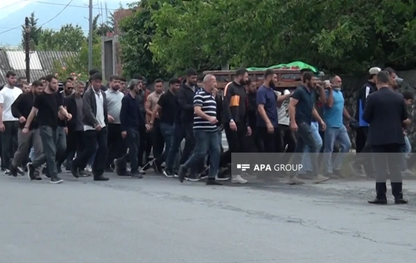 Azov dənizində dron hücumunda həlak olan Məhəmməd Əliyev Zaqatalada dəfn olunub