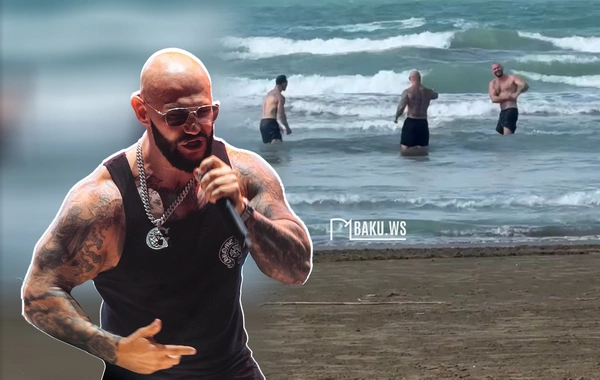 Məşhur reper Xəzər dənizində belə görüntüləndi