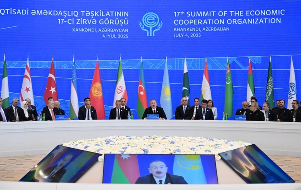 The Press Service of the President of Azerbaijan shared a publication about the 17th ECO Summit in Khankendi