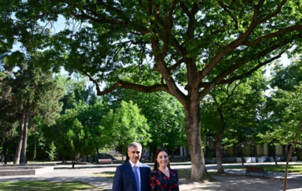 Leyla Aliyeva familiarized herself with the works being carried out in the Muhammed Fizuli Park in the city of Sheki