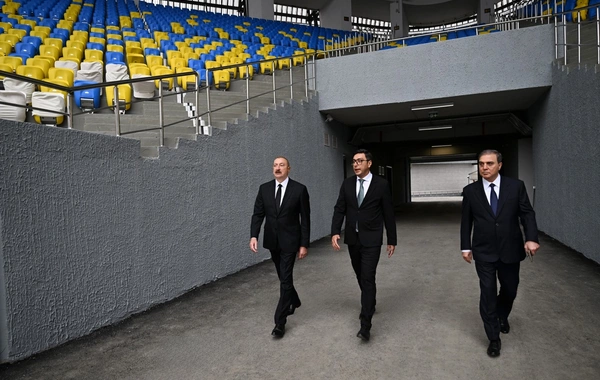 Prezident İlham Əliyev Gəncə Stadionunun açılışında iştirak edib