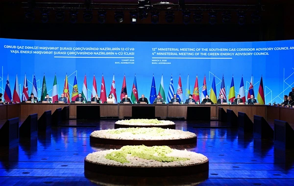 İlham Əliyev Cənub Qaz Dəhlizi Məşvərət Şurası çərçivəsində nazirlərin 12-ci iclasında çıxış edib