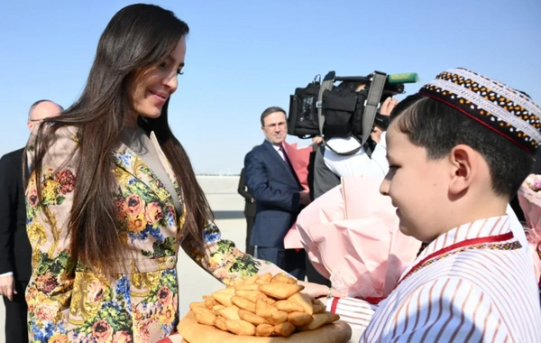 Leyla Əliyeva Türkmənistan səfərindən paylaşım edib