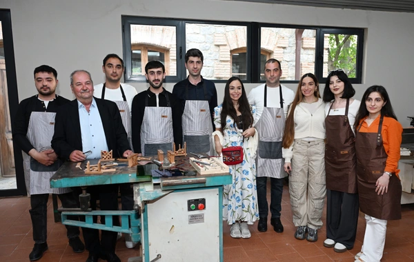 Leyla Əliyeva və Arzu Əliyeva Şəkidə tarixi-memarlıq abidələrinin bərpadan sonra açılışında iştirak ediblər