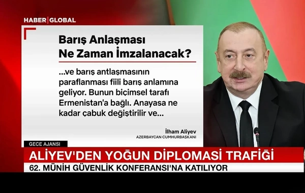 Haber Global: Azərbaycan Prezidenti İlham Əliyevdən gərgin diplomatik fəaliyyət