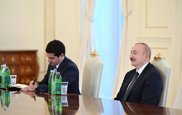 Prezident İlham Əliyev Birləşmiş Ərəb Əmirlikləri Federal Milli Şurasının sədrini qəbul edib Prezident İlham Əliyev Birləşmiş Ərəb Əmirlikləri Federal Milli Şurasının sədrini qəbul edib