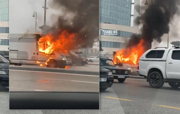 Heydər Əliyev prospektində "Ford" YANDI