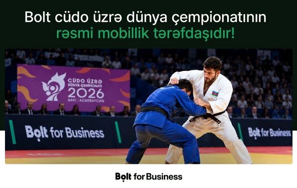 Bolt cüdo üzrə dünya çempionatının rəsmi mobillik tərəfdaşıdır