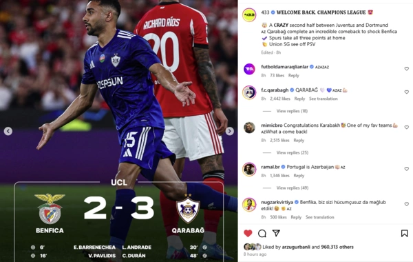 "Qarabağ"ın tarixi qələbəsi DÜNYA MƏTBUATINDA