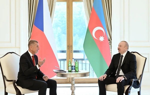 İlham Əliyevin Çexiyanın Baş naziri ilə təkbətək görüşü keçirilib