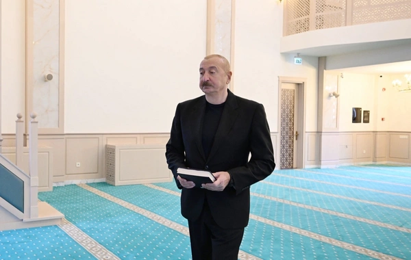 Hadrut qəsəbəsində inşa edilmiş məscidin açılışı olub