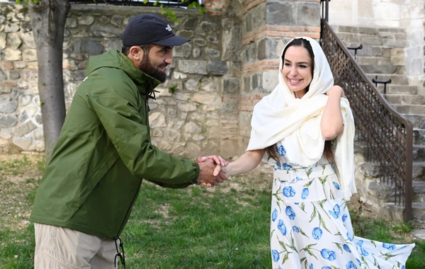 Leyla Əliyeva və Arzu Əliyeva Şəkidə Xan məscidini ziyarət ediblər